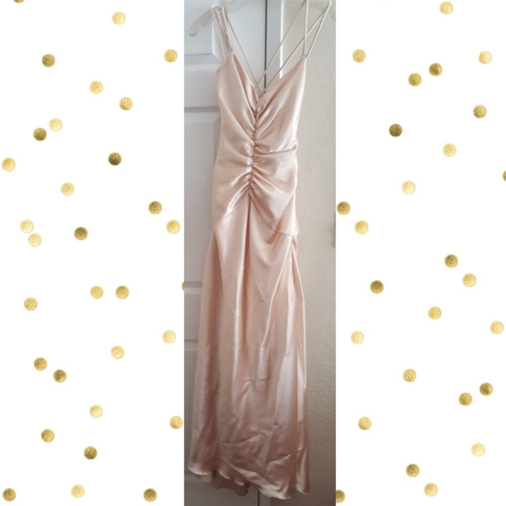 Jessica McClintock Gold Prom Dress